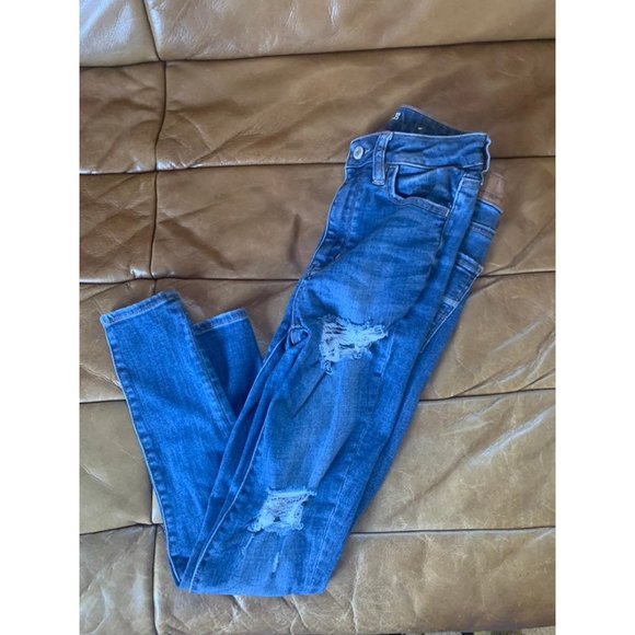 American Eagle jeans size 2 skinny distressed - Picture 13 of 15